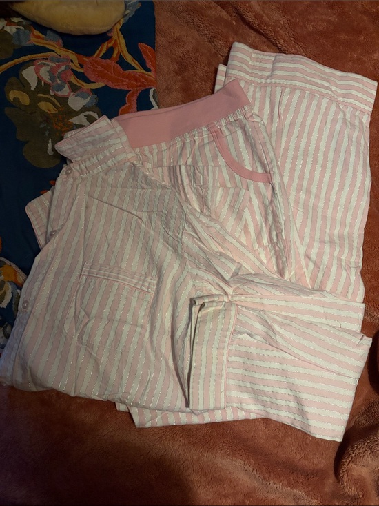 Victoria's Secret Other - Victoria's Secret Pink and White Striped Pajama Set